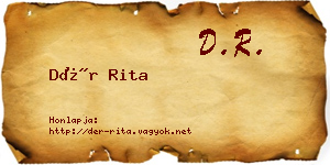 Dér Rita névjegykártya