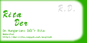 rita der business card